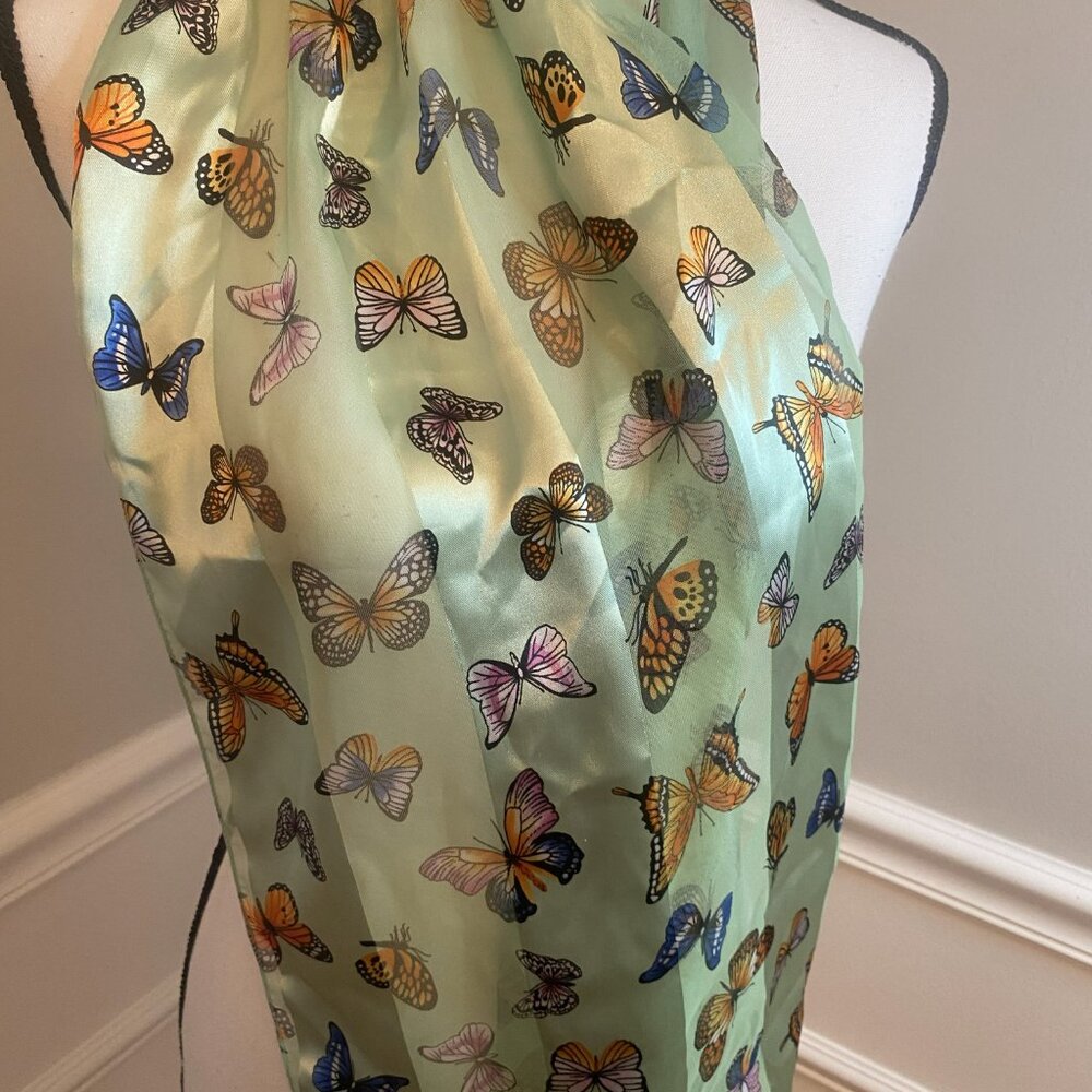Butterfly Scarf Green - Picture 2 of 5